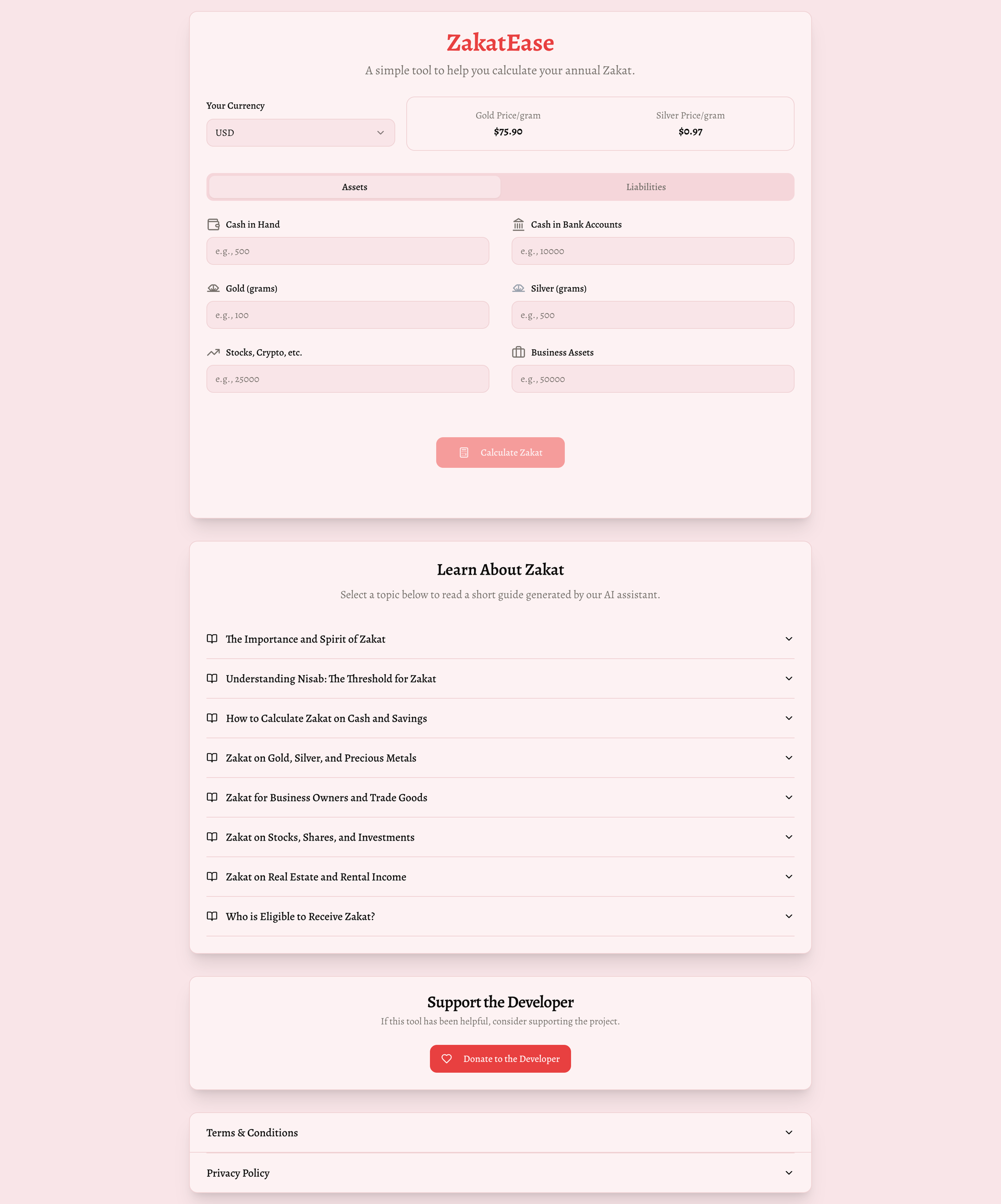 ZakatEase screenshot 1